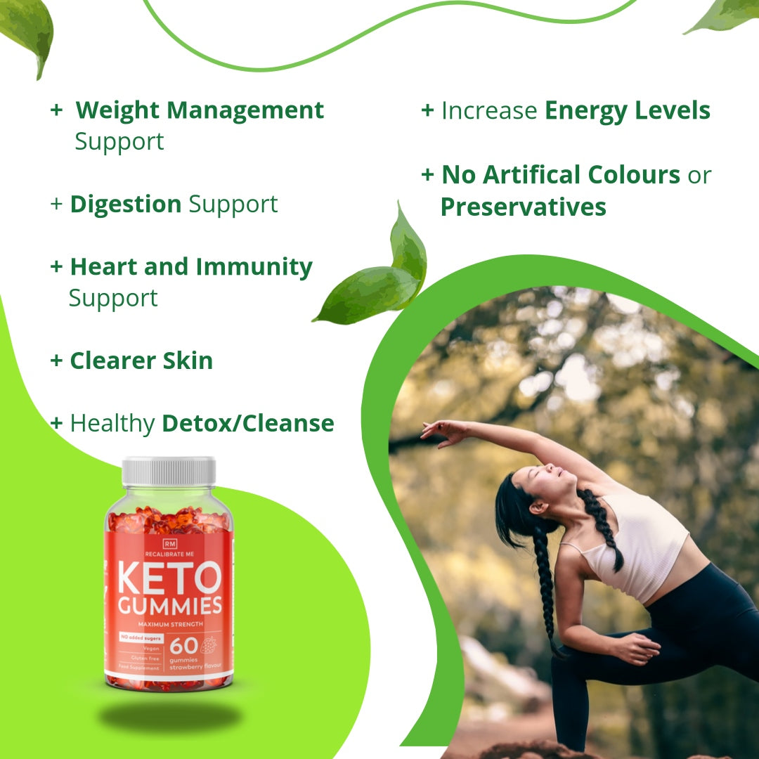 Keto Gummies - (Strawberry Flavour) - Apple Cider Vineger with Mother and Ginger
