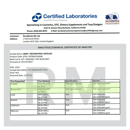 UK’s #1 NMN + Resveratrol | 1000mg | As Seen in the Evening Standard